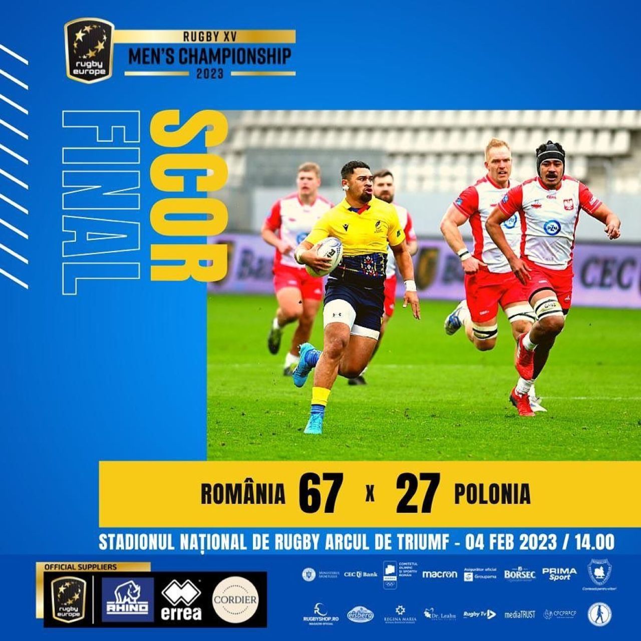 România a zdrobit Polonia pe