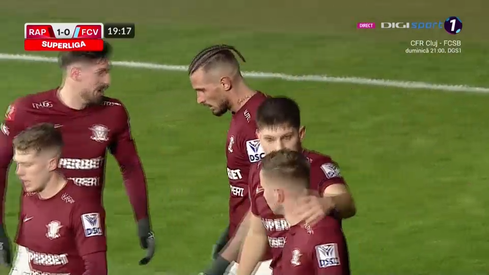 Rapid - FC Voluntari 4-1! Victorie clară a giuleștenilor. Dugandzic urcă pe primul loc în clasamentul golgheterilor _3