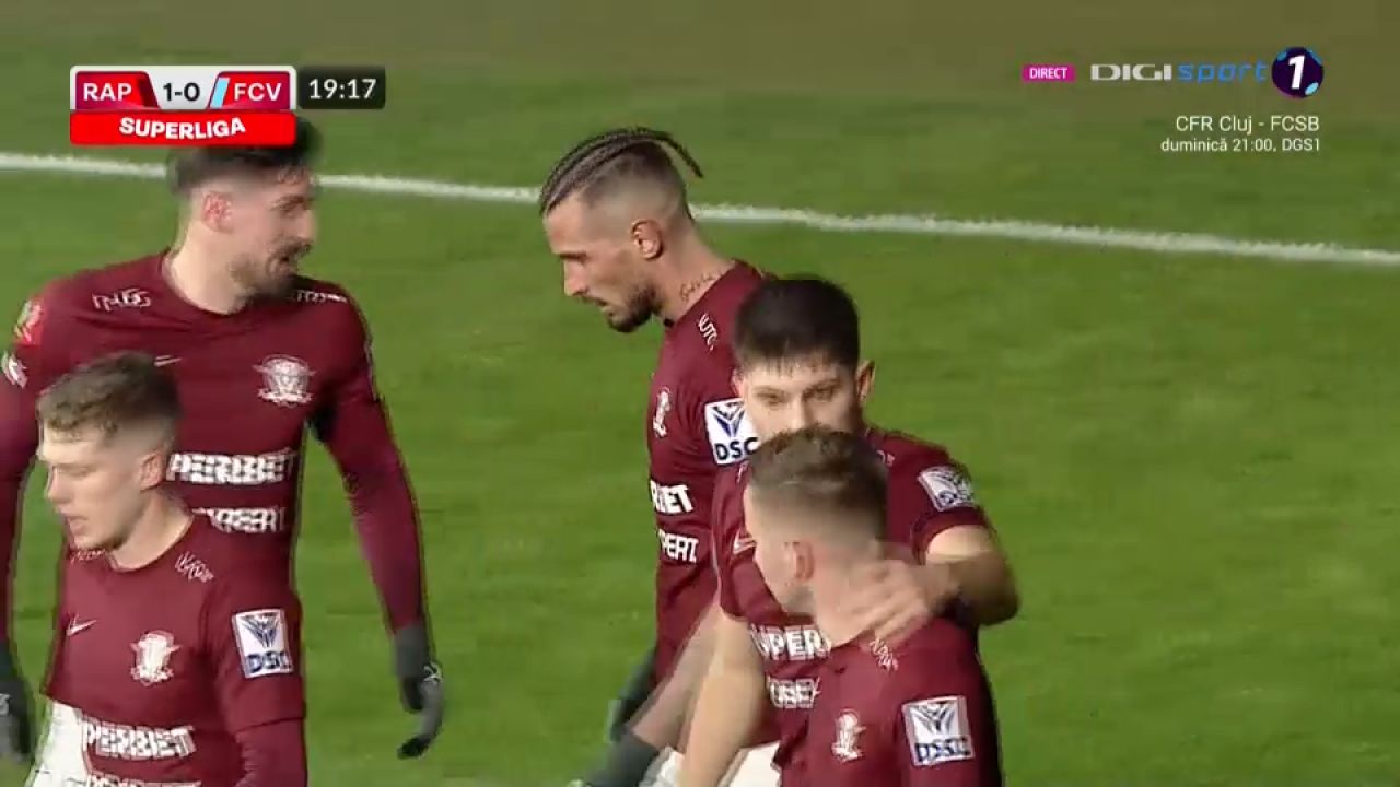 Rapid - FC Voluntari 4-1! Victorie clară a giuleștenilor. Dugandzic urcă pe primul loc în clasamentul golgheterilor _3