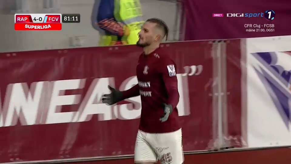 Rapid - FC Voluntari 4-1! Victorie clară a giuleștenilor. Dugandzic urcă pe primul loc în clasamentul golgheterilor _9