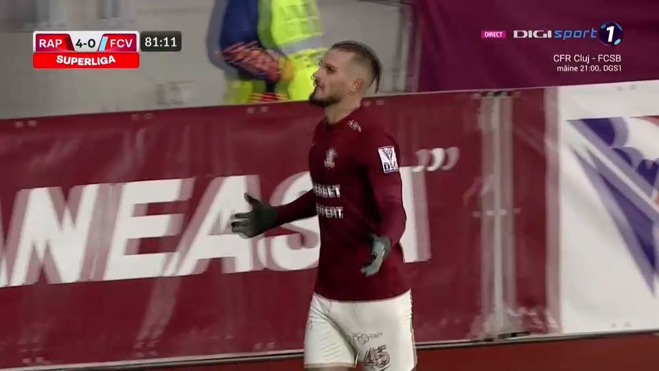 Rapid - FC Voluntari 4-1! Victorie clară a giuleștenilor. Dugandzic urcă pe primul loc în clasamentul golgheterilor _9