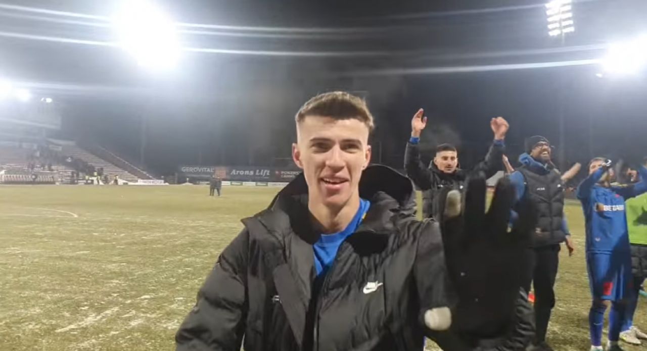 Bucurie fără margini pentru FCSB după victoria din Gruia! Tavi Popescu a dat tonul sărbătorii, alături de galerie: