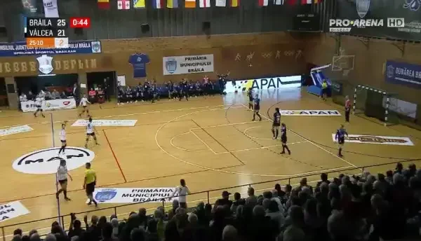 Dunărea Brăila - Vâlcea a fost în direct pe Pro Arena și VOYO