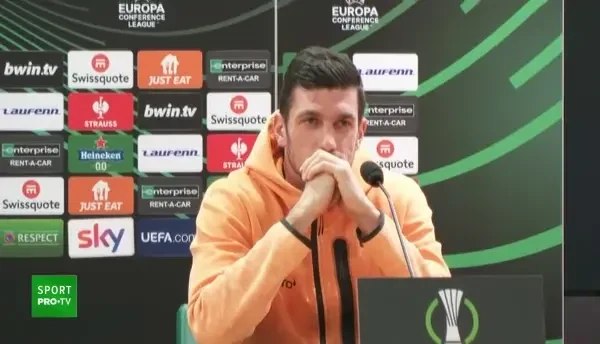 Conferință de presă Dan Petrescu Simone Scuffet &icirc;nainte de Lazio - CFR Cluj (15.02.2023)