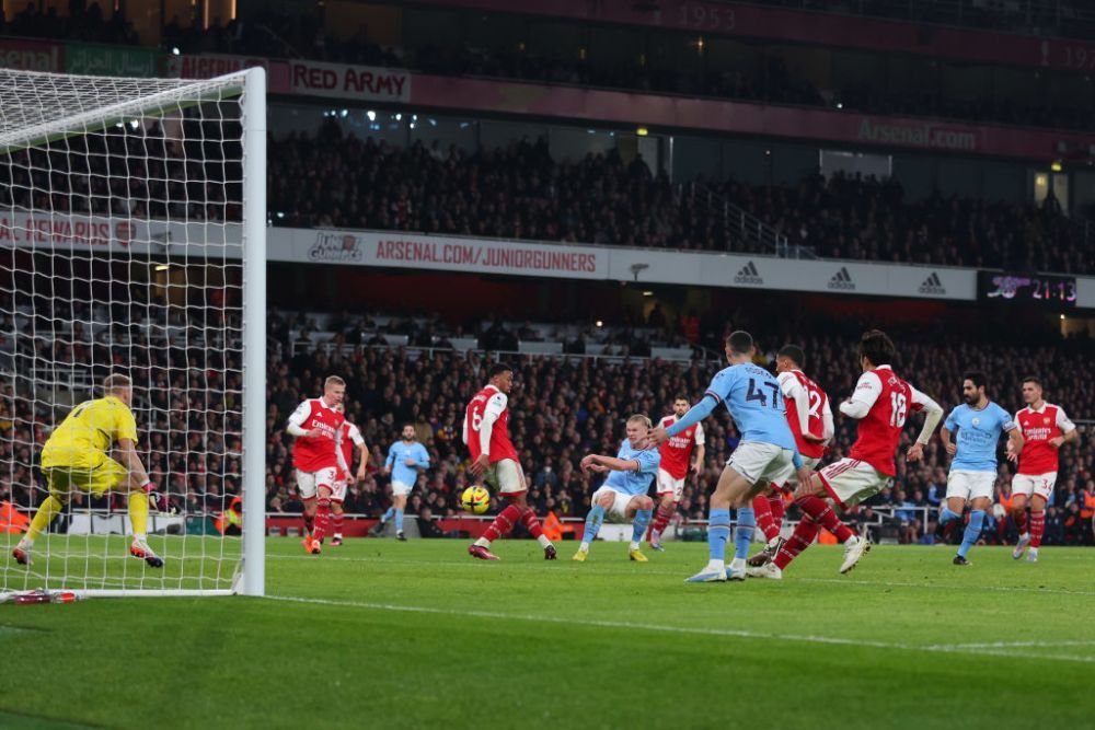 Cifre ireale pentru Erling Haaland la primul sezon în Premier League! Ce a spus după golul înscris cu Arsenal: „Au trecut deja minute bune de la gol!” _2