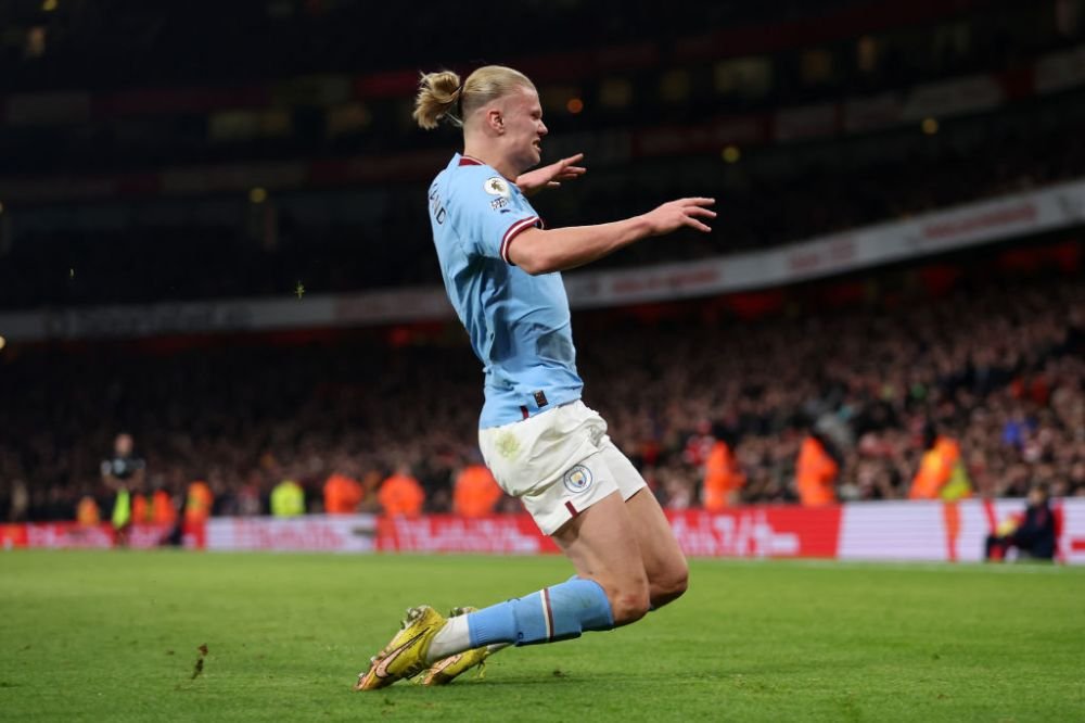 Cifre ireale pentru Erling Haaland la primul sezon în Premier League! Ce a spus după golul înscris cu Arsenal: „Au trecut deja minute bune de la gol!” _9