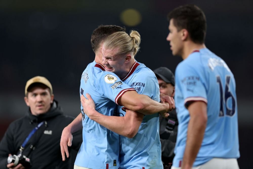 Cifre ireale pentru Erling Haaland la primul sezon în Premier League! Ce a spus după golul înscris cu Arsenal: „Au trecut deja minute bune de la gol!” _12