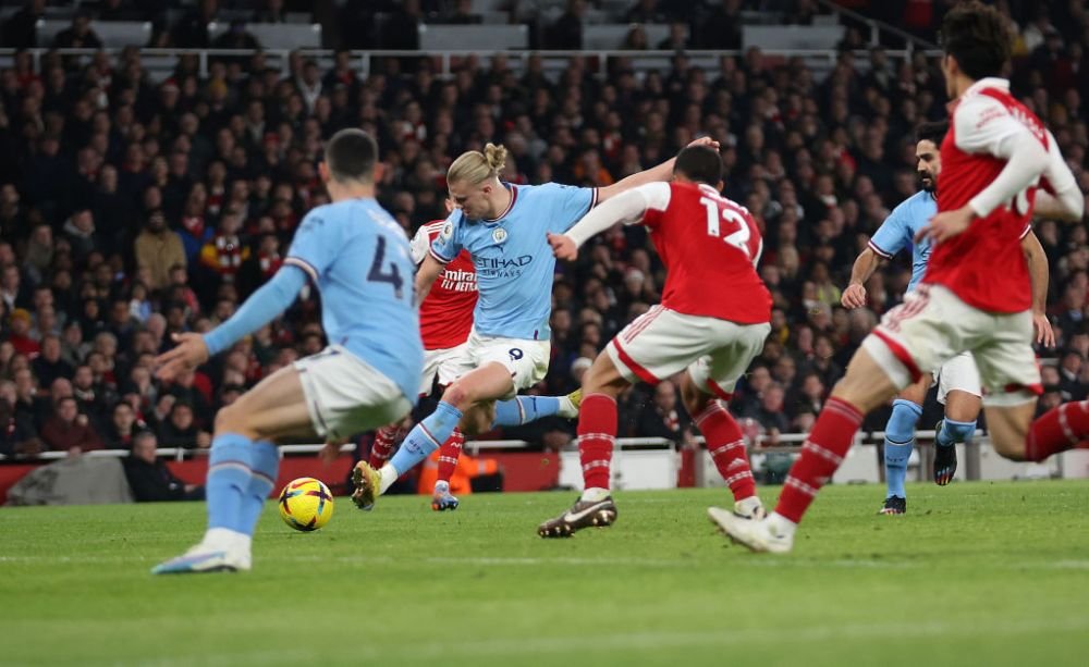 Cifre ireale pentru Erling Haaland la primul sezon în Premier League! Ce a spus după golul înscris cu Arsenal: „Au trecut deja minute bune de la gol!” _13