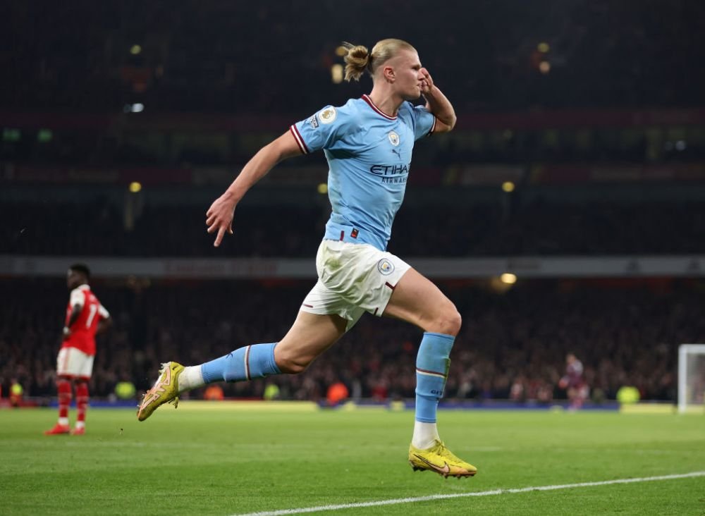 Cifre ireale pentru Erling Haaland la primul sezon în Premier League! Ce a spus după golul înscris cu Arsenal: „Au trecut deja minute bune de la gol!” _14