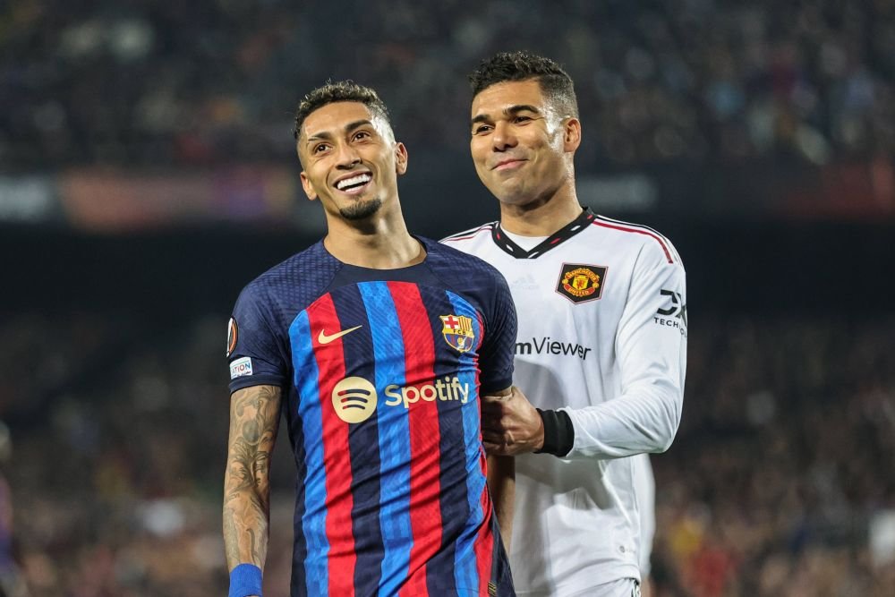 Ce reușită! Cum a marcat Raphinha în poarta celor de la United. Lewandowski i-a păcălit pe toți!