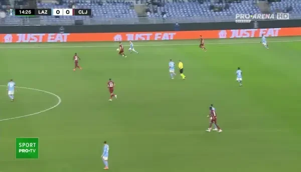 Lazio - CFR Cluj | Minutul 15: Roșu Lazio!