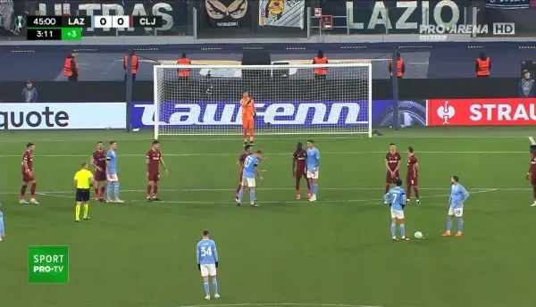 Lazio - CFR Cluj | Minutul 45+3: GOL Lazio!
