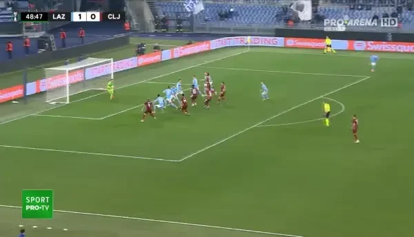 Lazio - CFR Cluj | Minutul 49: Ocazie CFR Cluj!