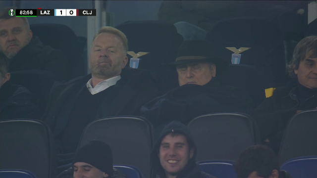 Claudio Lotito, șeful lui Lazio, a ”ațipit” în tribune la meciul cu CFR Cluj! Imagini memorabile_2