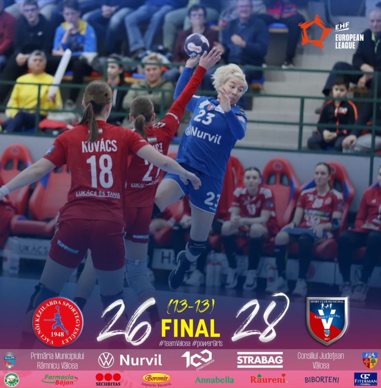 Calificare en-fanfare pentru SCM Râmnicu Vâlcea în sferturile European League. Ce s-a întâmplat în ultimul meci din grupă_2