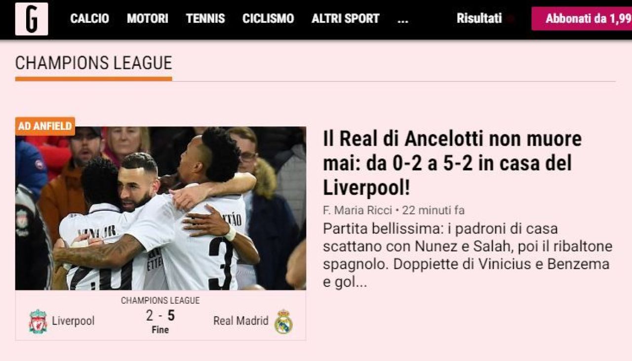 „Realul lui Ancelotti nu moare niciodată!” / „Sfâșiați de câștigătorii Champions Legaue!” Ce scrie presa internațională după șocul de pe Anfield _4