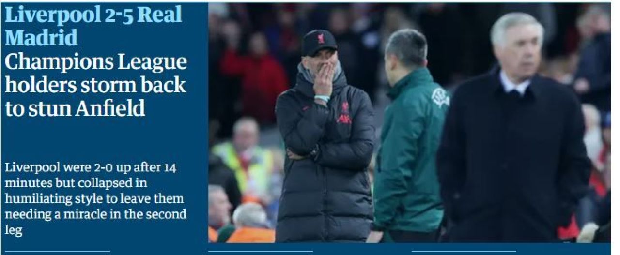 „Realul lui Ancelotti nu moare niciodată!” / „Sfâșiați de câștigătorii Champions Legaue!” Ce scrie presa internațională după șocul de pe Anfield _5
