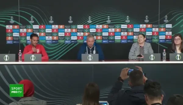 Conferință CFR Cluj, înaintea meciului cu Lazio din Conference League. Au vorbit Dan Petescu și Mario Camora (22/02/2023)