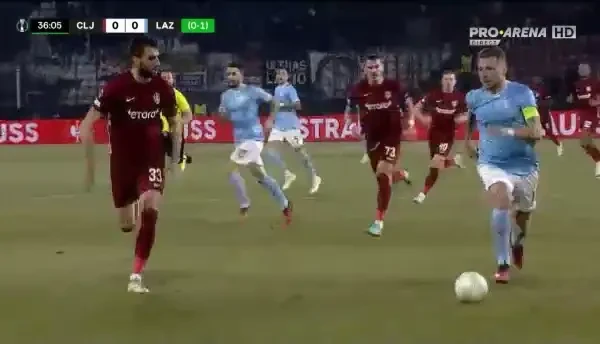 Ciro Immobile simulează în careu în CFR - Lazio. Cum a reacționat Dan Petrescu (Pro Arena & VOYO)