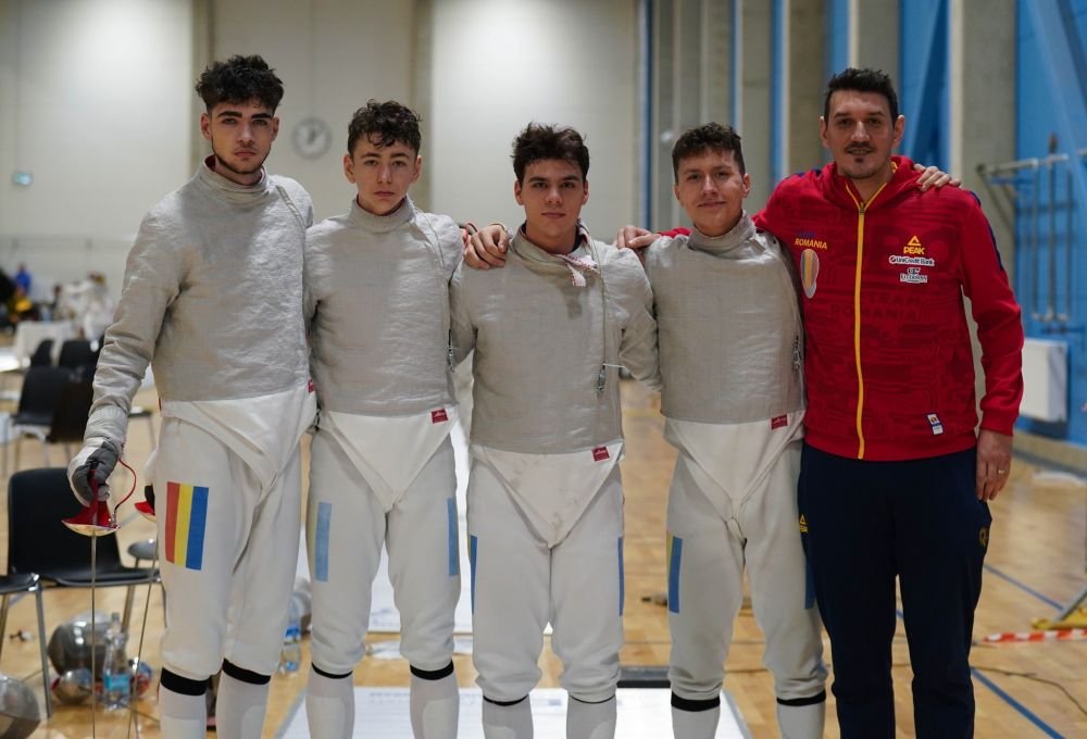 Aur european pentru echipa masculină de sabie (juniori). Rom&acirc;nia a cucerit opt medalii la competiția continentală