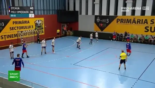 Final perfect pentru Steaua &icirc;n confruntarea cu Poli Timișoara (Pro Arena VOYO)