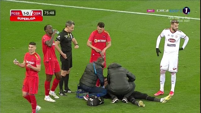 Emoții pentru FCSB! Darius Olaru a ieșit accidentat, iar T&acirc;rnovanu a acuzat și el dureri