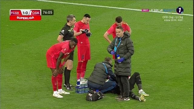 Emoții pentru FCSB! Darius Olaru a ieșit accidentat, iar Târnovanu a acuzat și el dureri_5