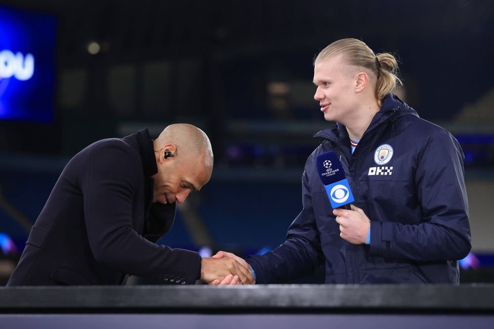 Thierry Henry i-a adresat o întrebare lui Erling Haaland, apoi s-a înclinat în fața norvegianului_9