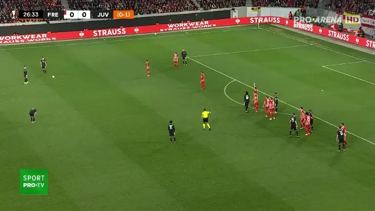Juventus, gol anulat în confruntarea cu Freiburg (Pro Arena & VOYO)