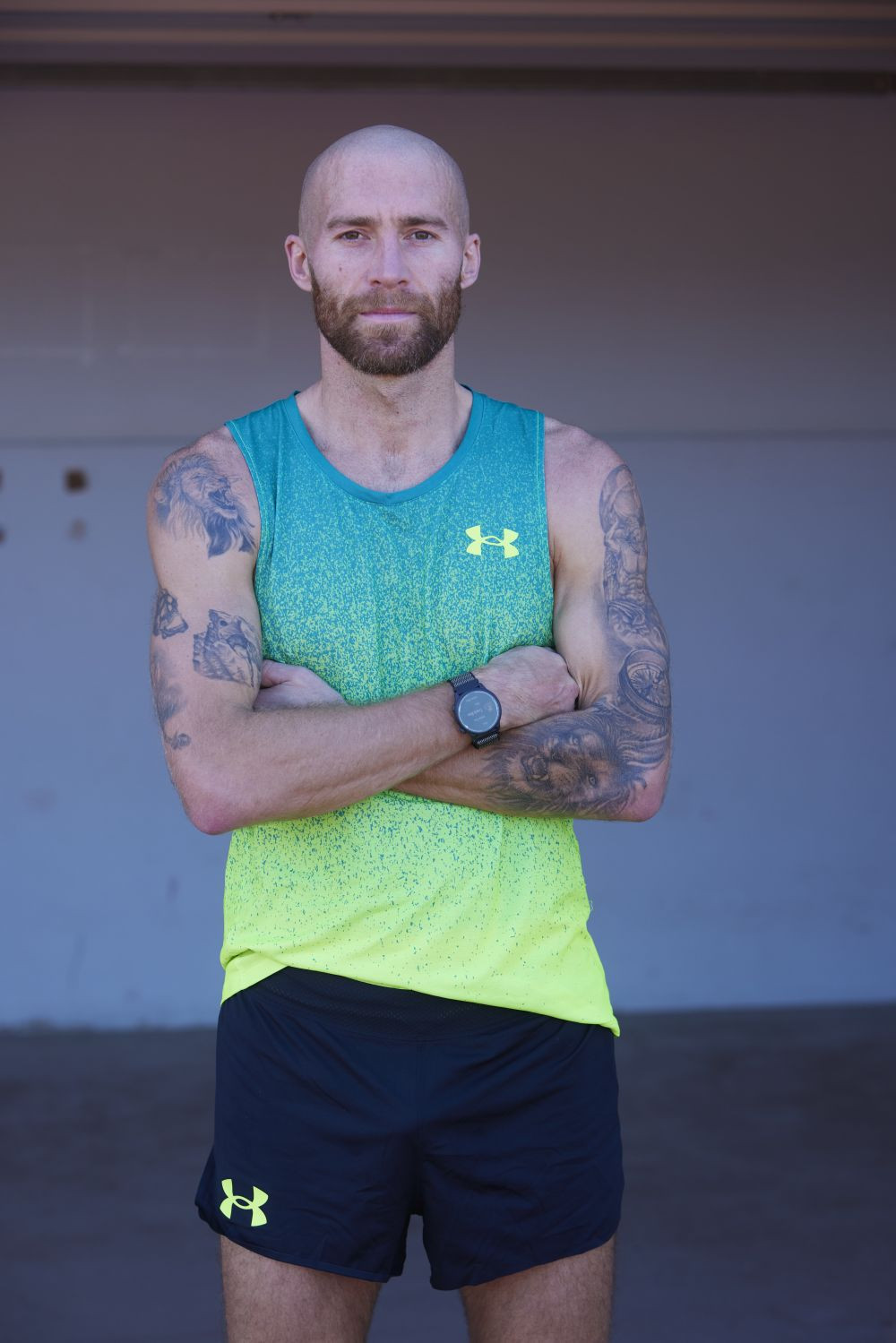 Stephen Scullion, maratonistul olimpic cu minte sclipitoare și pantofi verzi Under Armour Flow Velociti Elite. 