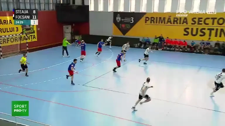 Steaua - CSM Focșani: ultimele cinci minute din prima repriză
