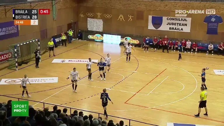 Oaspeții și-au menținut avantajul până la final în Brăila - Bistrița (Pro Arena & VOYO)