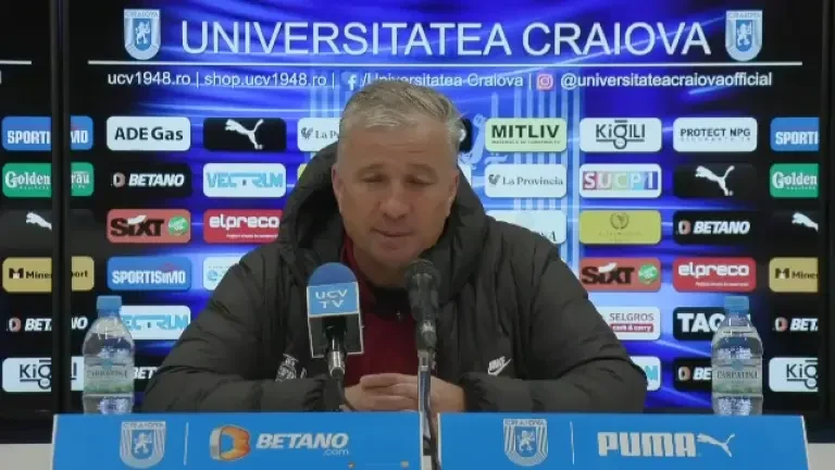 Conferință Dan Petrescu după Universitatea Craiova - CFR Cluj 1-1