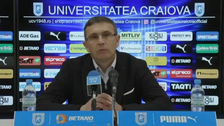 Conferință Eugen Neagoe după Universitatea Craiova - CFR Cluj 1-1