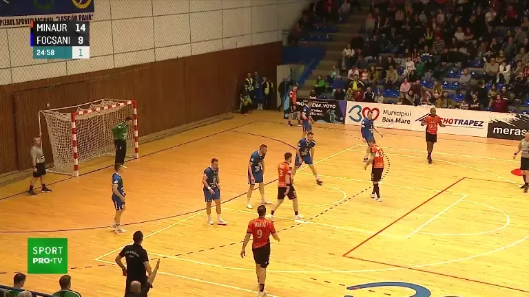 Minaur Baia Mare - CSM Focșani | Finalul primei reprize