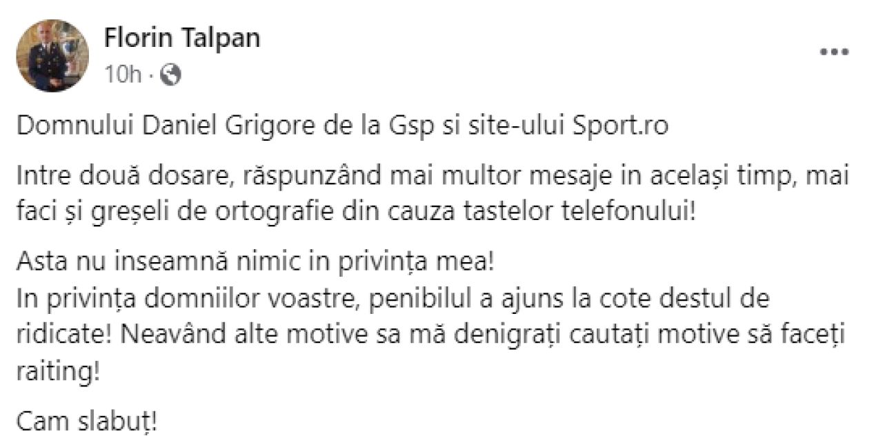 Florin Talpan, colonel de justiție, contraatacă! Acum a inventat noi cuvinte după greșelile jenante de gramatică_1