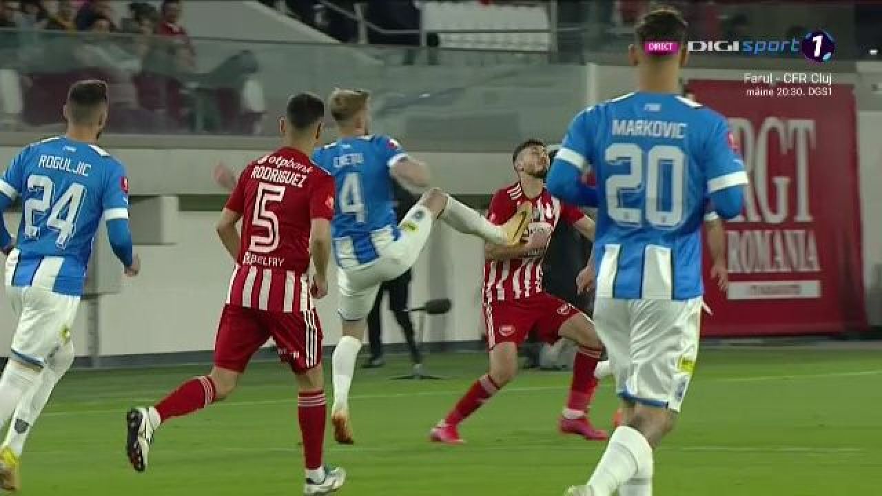 A dat gol, a luat roșu direct și ratează meciurile cu FCSB și CFR Cluj!_2