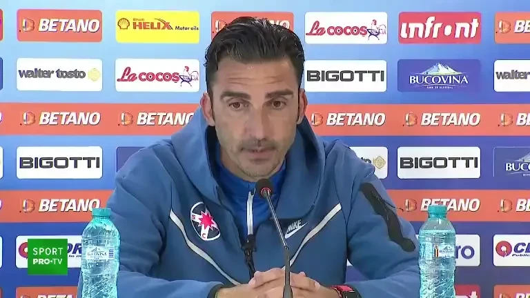 Conferință de presă Elias Charalambous înainte de Rapid - FCSB (22.04.2023)