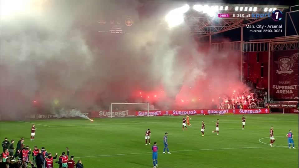 Spectacol pirotehnic spectaculos pe Giulești, înaintea fluierului de start! Rapid - FCSB a fost întârziat câteva minute_21