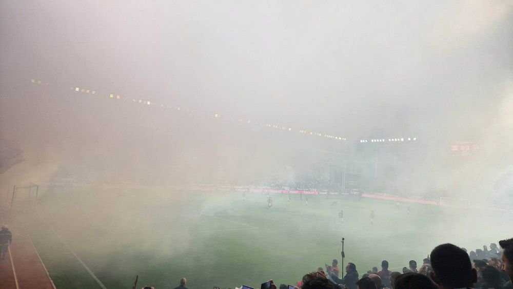 Spectacol pirotehnic spectaculos pe Giulești, înaintea fluierului de start! Rapid - FCSB a fost întârziat câteva minute_26