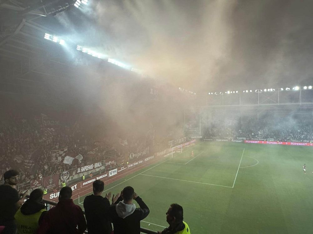 Spectacol pirotehnic spectaculos pe Giulești, înaintea fluierului de start! Rapid - FCSB a fost întârziat câteva minute_27