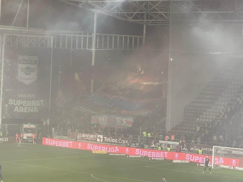 Spectacol pirotehnic spectaculos pe Giulești, înaintea fluierului de start! Rapid - FCSB a fost întârziat câteva minute_31