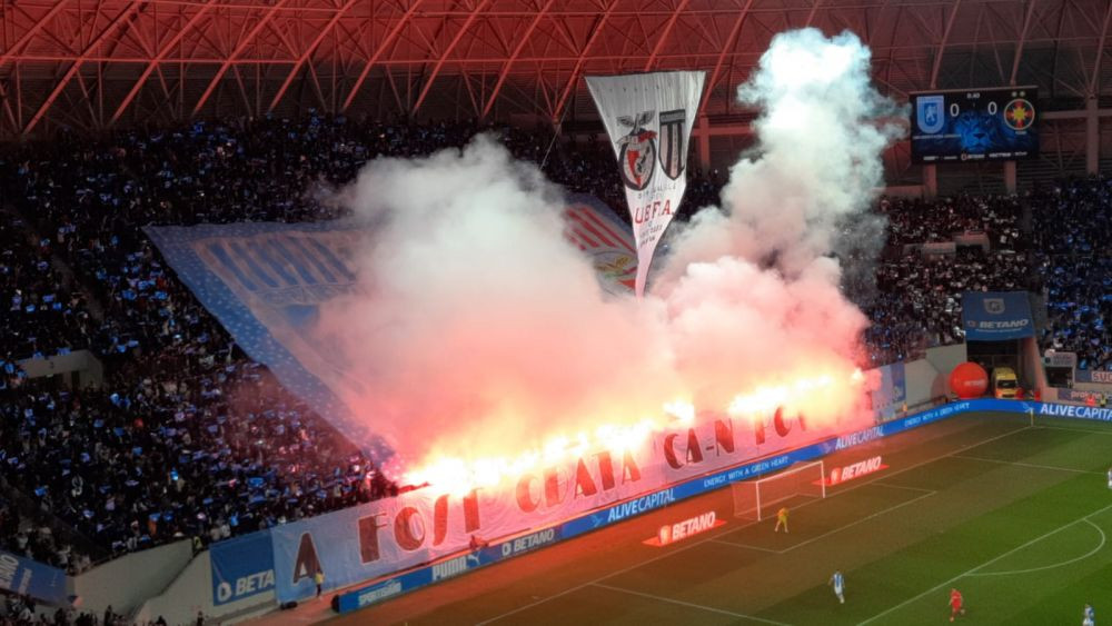 40 de ani de la Universitatea Craiova - Benfica! Coregrafia superbă pregătită de olteni pentru meciul cu FCSB_3