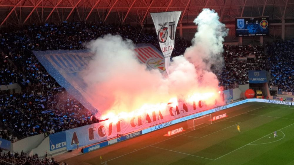 40 de ani de la Universitatea Craiova - Benfica! Coregrafia superbă pregătită de olteni pentru meciul cu FCSB_5