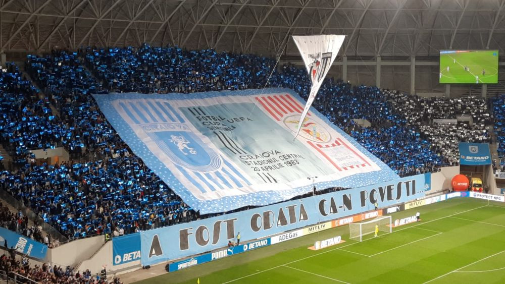 40 de ani de la Universitatea Craiova - Benfica! Coregrafia superbă pregătită de olteni pentru meciul cu FCSB_6