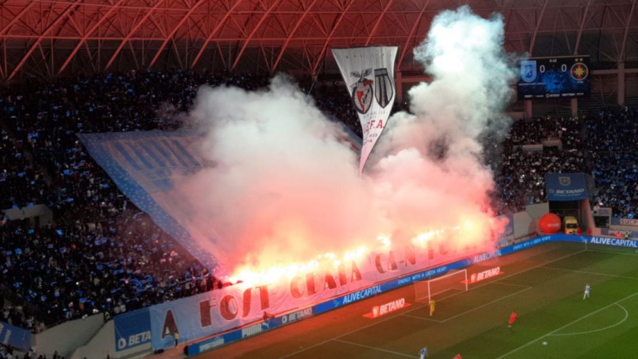 40 de ani de la Universitatea Craiova - Benfica! Coregrafia superbă pregătită de olteni pentru meciul cu FCSB_10