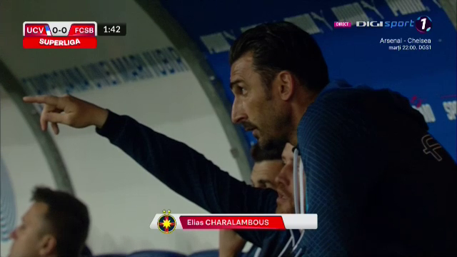 Cine e antrenorul principal la FCSB? Cum au fost surprinși Mihai Pintilii și Elias Charalambous în startul meciului cu Craiova _12