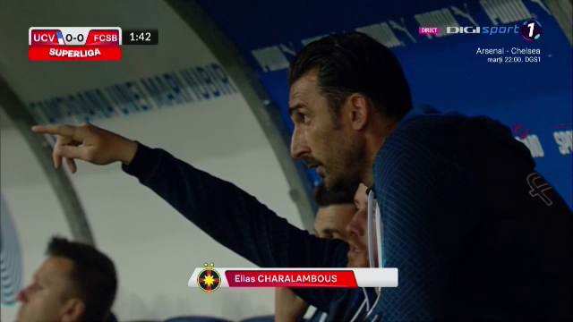 Cine e antrenorul principal la FCSB? Cum au fost surprinși Mihai Pintilii și Elias Charalambous în startul meciului cu Craiova _14