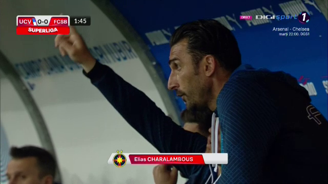 Cine e antrenorul principal la FCSB? Cum au fost surprinși Mihai Pintilii și Elias Charalambous în startul meciului cu Craiova _17