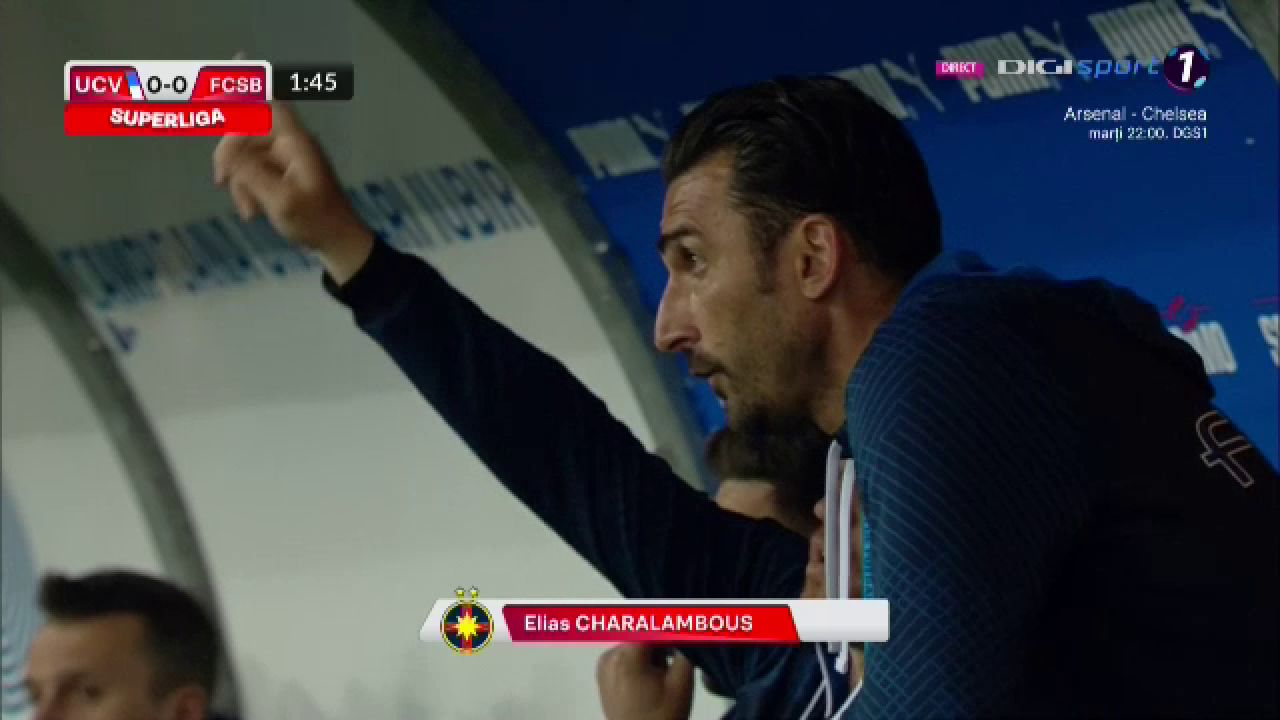 Cine e antrenorul principal la FCSB? Cum au fost surprinși Mihai Pintilii și Elias Charalambous în startul meciului cu Craiova _17